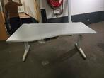 Table de bureau Professionnelle 180cm blanc, Ophalen of Verzenden, In hoogte verstelbaar, Zo goed als nieuw, Bureau