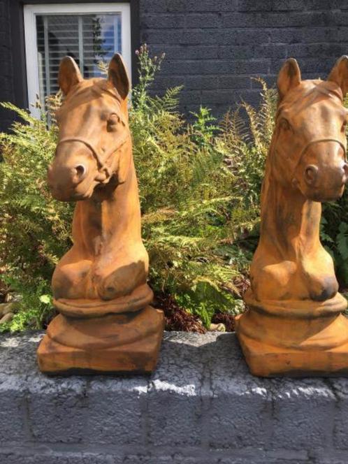 tuinbeeld , paardenhoofd , kado , paard, Antiquités & Art, Art | Sculptures & Bois, Enlèvement ou Envoi