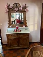 Teakset met 4 stoelen + kast, Huis en Inrichting, Ophalen, Gebruikt