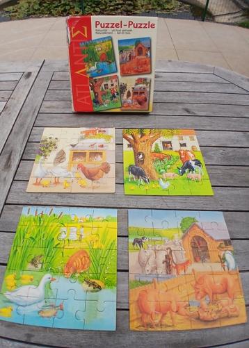 4 magnifiques puzzles en bois sur la nature, Enlèvement, Comme neuf, Découverte