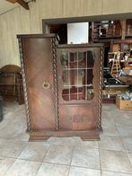 Oude kast met glazen deur, Antiek en Kunst, Ophalen