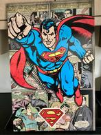 Poster superman 90x60 cm, Zo goed als nieuw, Rechthoekig Staand, Film en Tv, Ophalen