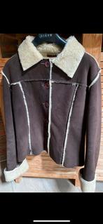 Wintervest in Daim, Ophalen, Zo goed als nieuw, Maat 42/44 (L), Bruin