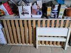 Wit houten eenpersoonsbed, Ophalen, Gebruikt, Eenpersoons, Wit