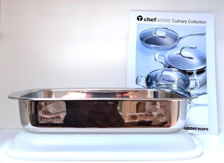 Tupperware™ « Lazagneschotel Chef Série », Huis en Inrichting, Keuken | Potten en Pannen, Nieuw, Pot, Bus of Blik, Inox, Verzenden
