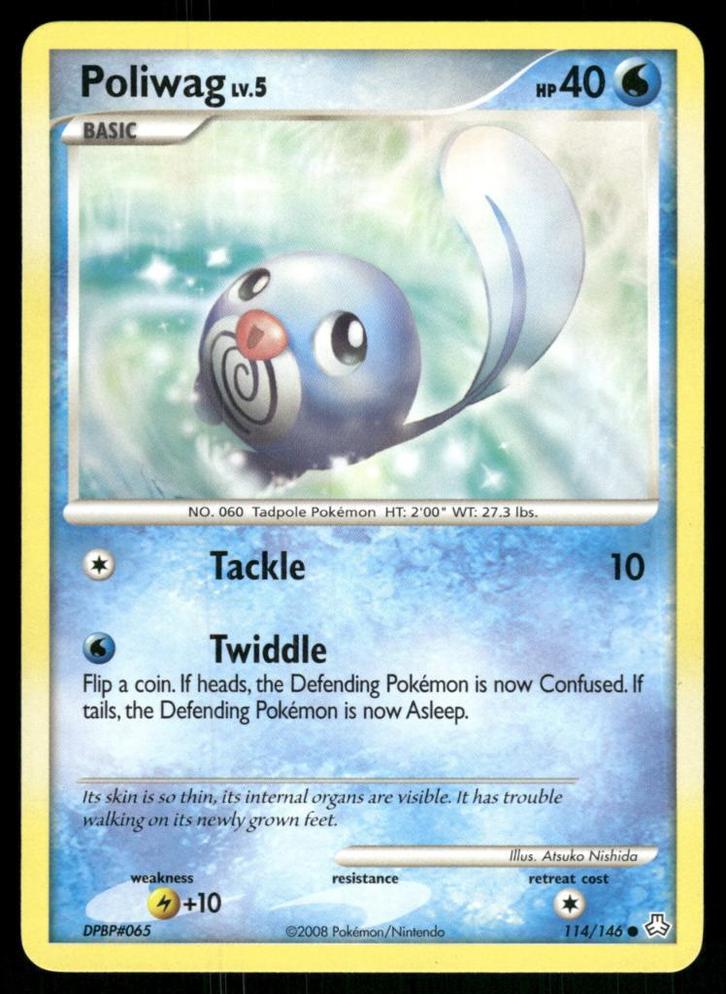 Poliwag 114/146 - Legends Awakened, Hobby en Vrije tijd, Verzamelkaartspellen | Pokémon, Gebruikt, Verzenden