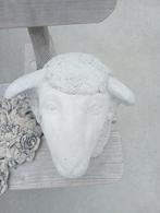 tuinbeeld schapenkop om op te hangen, Ophalen, Zo goed als nieuw, Beton, Dierenbeeld