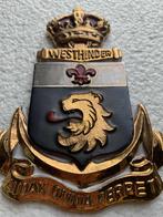 Plaquette, WESTHINDER Fregate 1974-1993 Belgische Marine, Verzamelen, Ophalen of Verzenden, Marine, Kunstobject