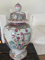 Grote Chinese dekselvaas, Antiquités & Art, Antiquités | Porcelaine, Enlèvement ou Envoi