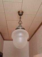 Suspension ancienne verre dépoli et laiton – style Art Déco, Inconnu, Inconnu, Verre, Enlèvement