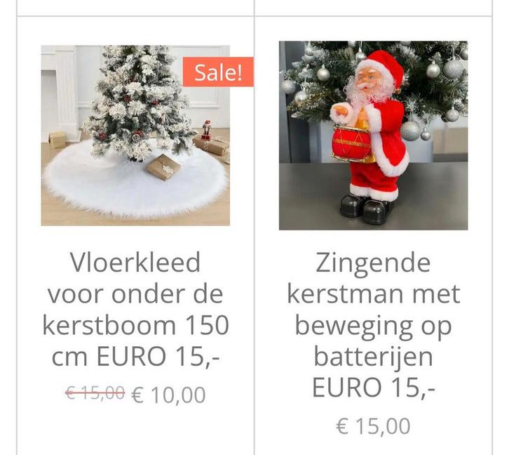 Uitverkoop kerstartikelen via www beautyforall be, Diversen, Kerst, Nieuw, Ophalen of Verzenden