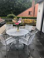 Aluminium tuinset met indien gewenst bijbehorende kussens, Enlèvement, Aluminium, Salons de jardin