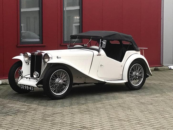 MG TA 1250, Auto's, MG, Bedrijf, Lederen bekleding, Benzine, Cabriolet, Handgeschakeld, Wit, Zwart