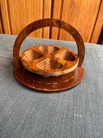 Houten versnaperingsschaal, Ophalen, Gebruikt