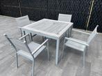 Tafel + 4 stoelen, Ophalen, Zo goed als nieuw