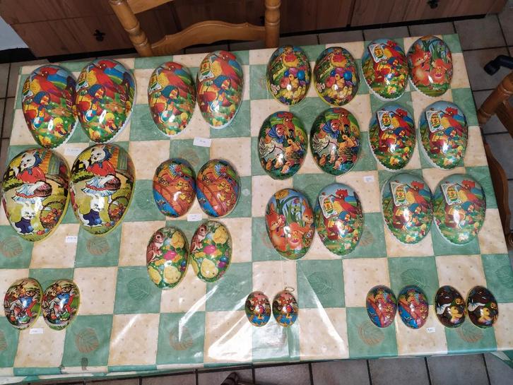 kartonnen vintage paaseieren uit te kiezen, Diversen, Pasen, Ophalen of Verzenden