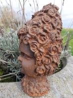 GEPATINEERDE GIETIJZEREN BUSTE VAN EEN FEE, Tuin en Terras, Ophalen of Verzenden, Zo goed als nieuw, Overige materialen, Overige typen