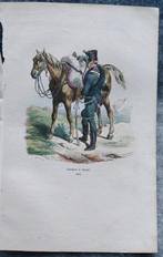 Gravure van een jager te paard 1812, 1e keizerrijk Napoleon, Ophalen of Verzenden, Landmacht, Foto of Poster