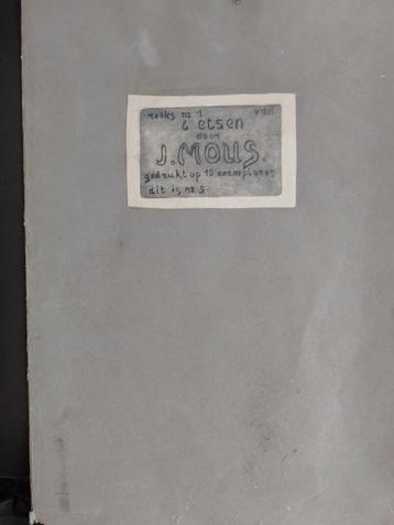 Jos Mous  1896 - 1968   Map 6 Etsen, Envoi