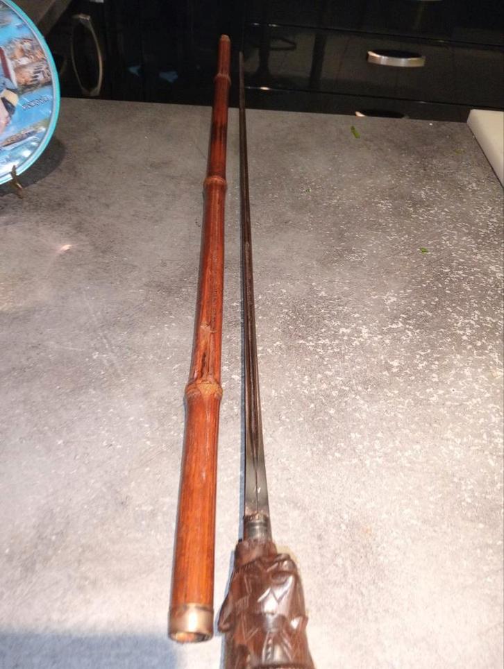 Sabre Fleur de lis cane, Antiek en Kunst, Curiosa en Brocante, Ophalen of Verzenden