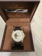 Montre paterson noir en acier, Handtassen en Accessoires, Horloges | Heren, Ophalen, Zo goed als nieuw, Staal, Staal