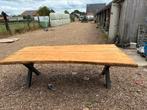 Boomstamtafel 2.40m x 1.10-1.20mbehandeld voor buiten, Ophalen, Zo goed als nieuw