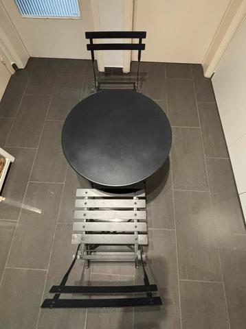 Table balcon | Set bistro Central Park Maddy acier noir beschikbaar voor biedingen