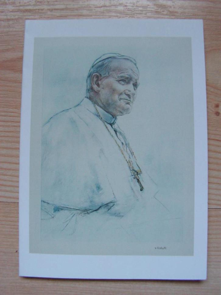 Kaartje gedenkenis Paus Johannes Paulus II, Verzamelen, Religie, Zo goed als nieuw, Christendom | Katholiek, Kaart of Prent, Ophalen of Verzenden