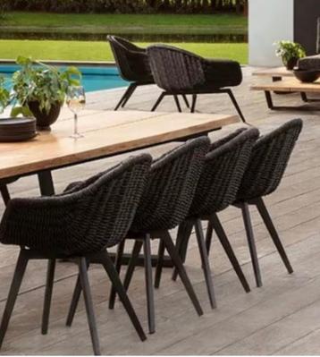 Tuinstoel  Exterioo nieuw 2 stuks wicker, Enlèvement, Neuf, Osier, Empilable
