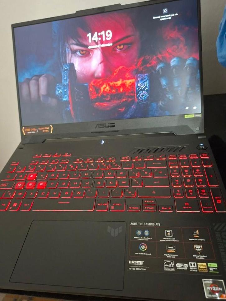 ASUS gaming-laptops, Computers en Software, Windows Laptops, Zo goed als nieuw, 16 inch, SSD, 3 tot 4 Ghz, 16 GB, Azerty, Gaming