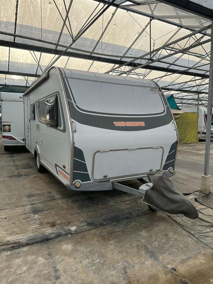 Weinsberg 480QDK van 2012, Caravans en Kamperen, Caravans, Particulier, tot en met 6, 1000 - 1250 kg, Treinzit, Knaus, Dwars-stapelbed