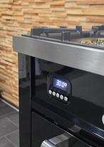 🔥Luxe Fornuis Boretti 90cm hoogglans zwart + rvs 300° oven, Elektronische apparatuur, Fornuizen, 60 cm of meer, Energieklasse A of zuiniger