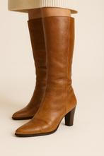 Jones Bootmaker  leren laarzen maat 38, Kleding | Dames, Hoge laarzen, Bruin, Ophalen of Verzenden, Gedragen