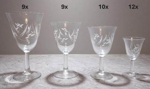 40 vintage kristallen glazen, Antiek en Kunst, Antiek | Glaswerk en Kristal, Ophalen