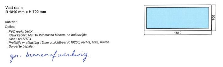 Ramen, Doe-het-zelf en Bouw, Glas en Ramen, Zo goed als nieuw, Gevelraam of Ruit, 160 cm of meer, 160 cm of meer, Dubbelglas, Ophalen