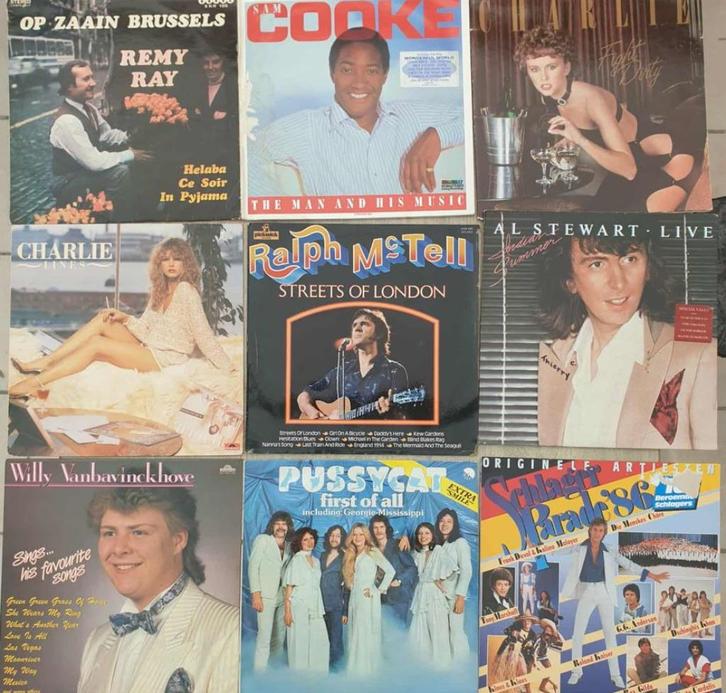 vinyl:  meer dan 120LP's - bananendoos vol -  50€, Cd's en Dvd's, Vinyl | Pop, Gebruikt, 1980 tot 2000, 12 inch, Ophalen of Verzenden