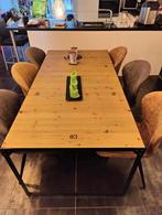 Table à manger Docks + 6 chaises MXSofa cognac et galet, Ophalen of Verzenden, Zo goed als nieuw