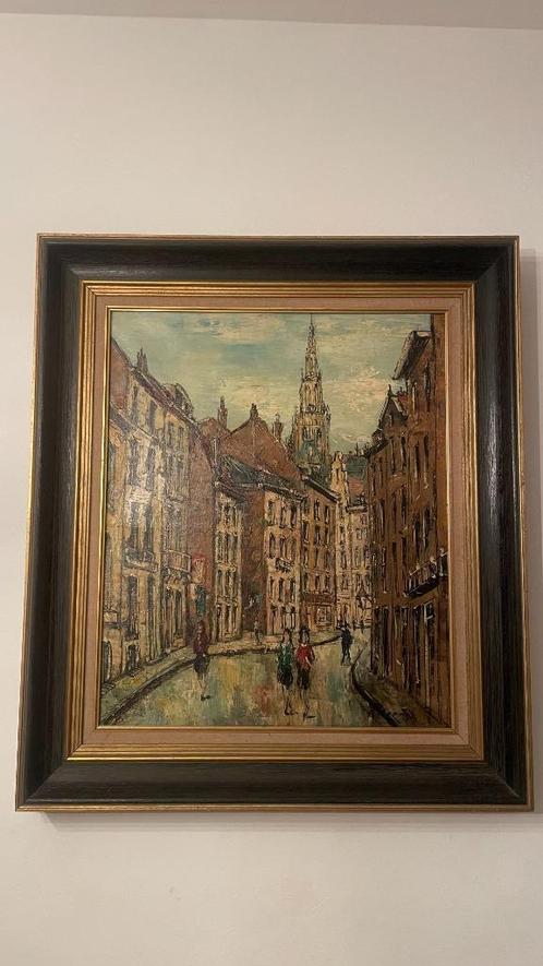 Grote Markt van Antwerpen, Antiek en Kunst, Kunst | Schilderijen | Modern, Ophalen of Verzenden