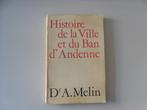 Histoire de la Ville et du Ban d'Andenne, Livres, Histoire nationale, Enlèvement ou Envoi, Dr Auguste MELIN, Utilisé, 20e siècle ou après