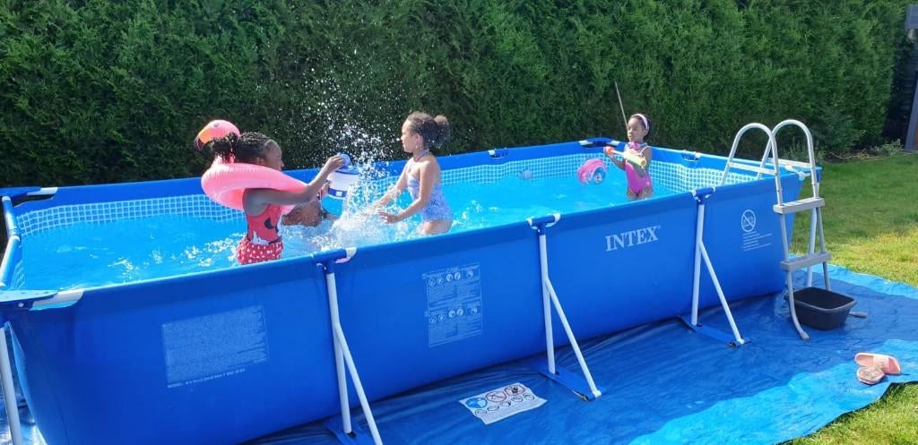 piscine (type de configuration) avec de nombreux accessoires, Jardin & Terrasse, Piscines, Utilisé, 80 à 120 cm, 400 cm ou plus