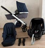 Dubatti One Navy Blue Mélange kinderwagen 3-in-1 Compleet, Ophalen, Babygeluk, Zo goed als nieuw, W