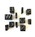 lot oude drukletters in ijzer, Antiek en Kunst, Ophalen of Verzenden