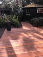 Azobe hardhouten  planken  palen  vlonder  terras  schutting, Tuin en Terras, Ophalen, Hout