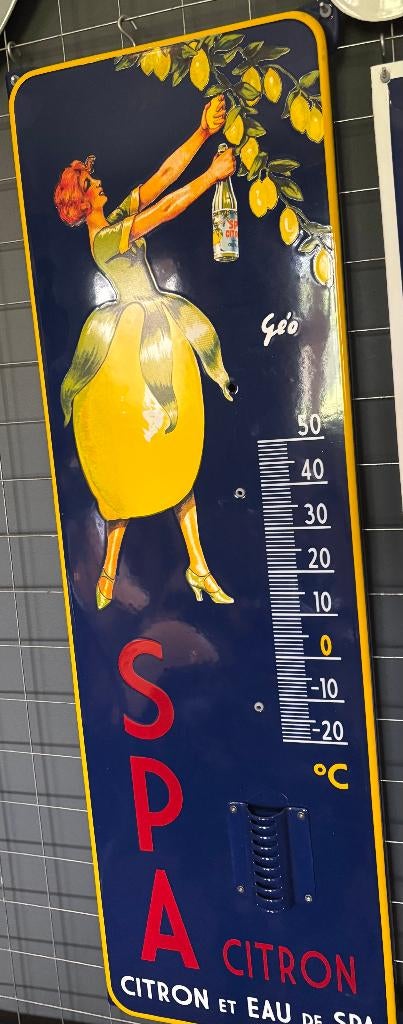 emaille reclamebord spa citron, Verzamelen, Merken en Reclamevoorwerpen, Ophalen of Verzenden, Nieuw, Reclamebord