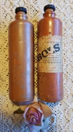 2 Kleine oude steengoed Bols kruikjes, 1 doorleefd etiket, Ophalen of Verzenden