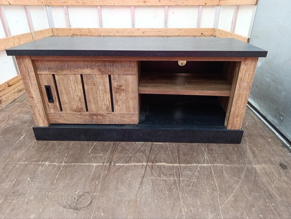 Tv meubel mangohout, Huis en Inrichting, Kasten |Televisiemeubels, Ophalen, Modern/landelijk, 100 tot 150 cm, Zo goed als nieuw