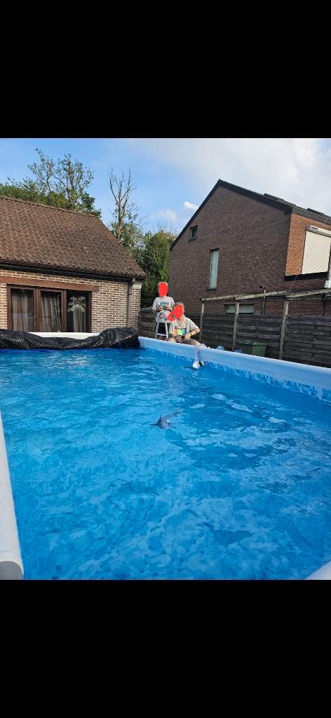 zwembad, Jardin & Terrasse, Piscines, Comme neuf, Piscines hors sol, 120 cm ou plus, 400 cm ou plus, 200 à 300 cm, Rectangulaire