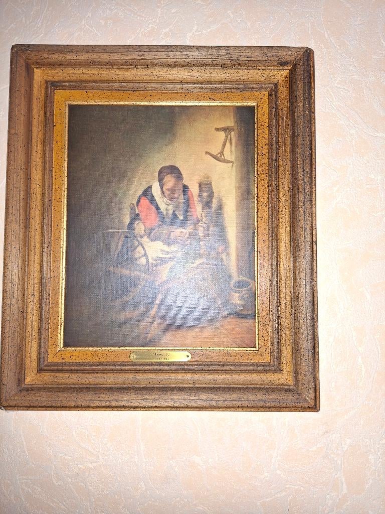 schilderij spinster, Antiek en Kunst, Kunst | Schilderijen | Klassiek, Ophalen