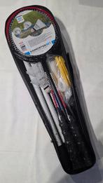 NIEUW badmintonset inclusief net, pluimpjes en 4 rackets, Sport en Fitness, Badminton, Ophalen, Nieuw