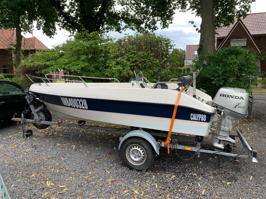 Console boot 410 cm 30pk Honda, Watersport en Boten, Ophalen, Gebruikt, Minder dan 70 pk, 3 tot 6 meter